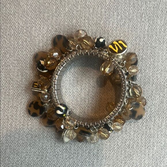 Vintage Leopard Print Beaded glass Bracelet - Picture 3 of 3